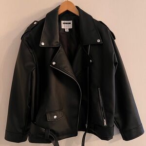 BNWPT Noisy May oversized leather biker jacket